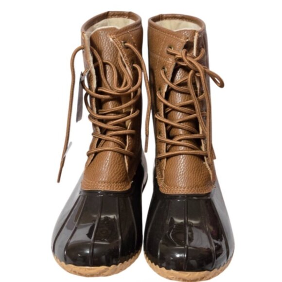 JBU by Jambu Women Maplewood Faux Leather Lace-Up Rain Boots Shoes (Size 10) NWT - Picture 2 of 10